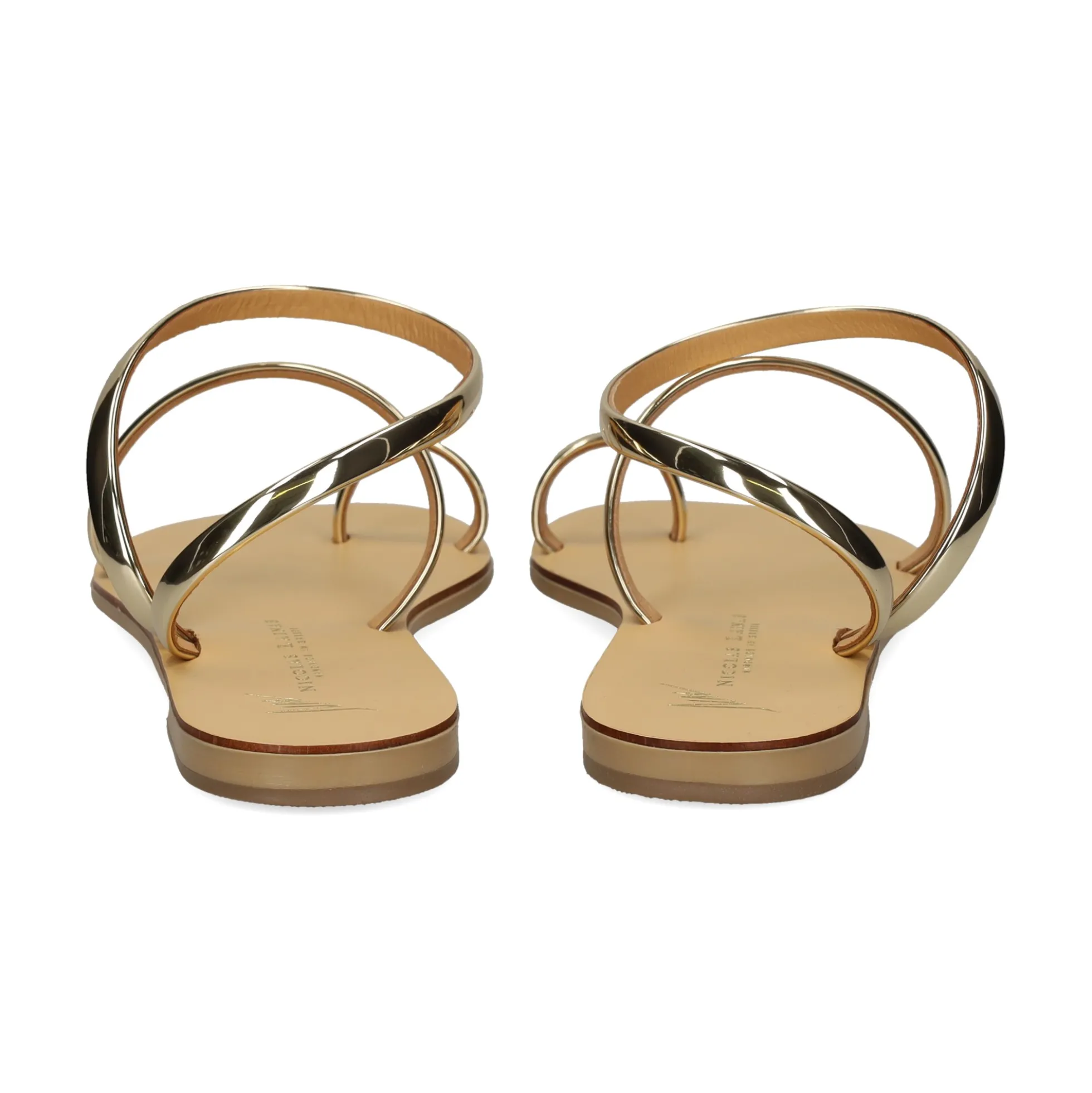 NICOLAS LAINAS Sandalias planas de Mujer 63-T ORO