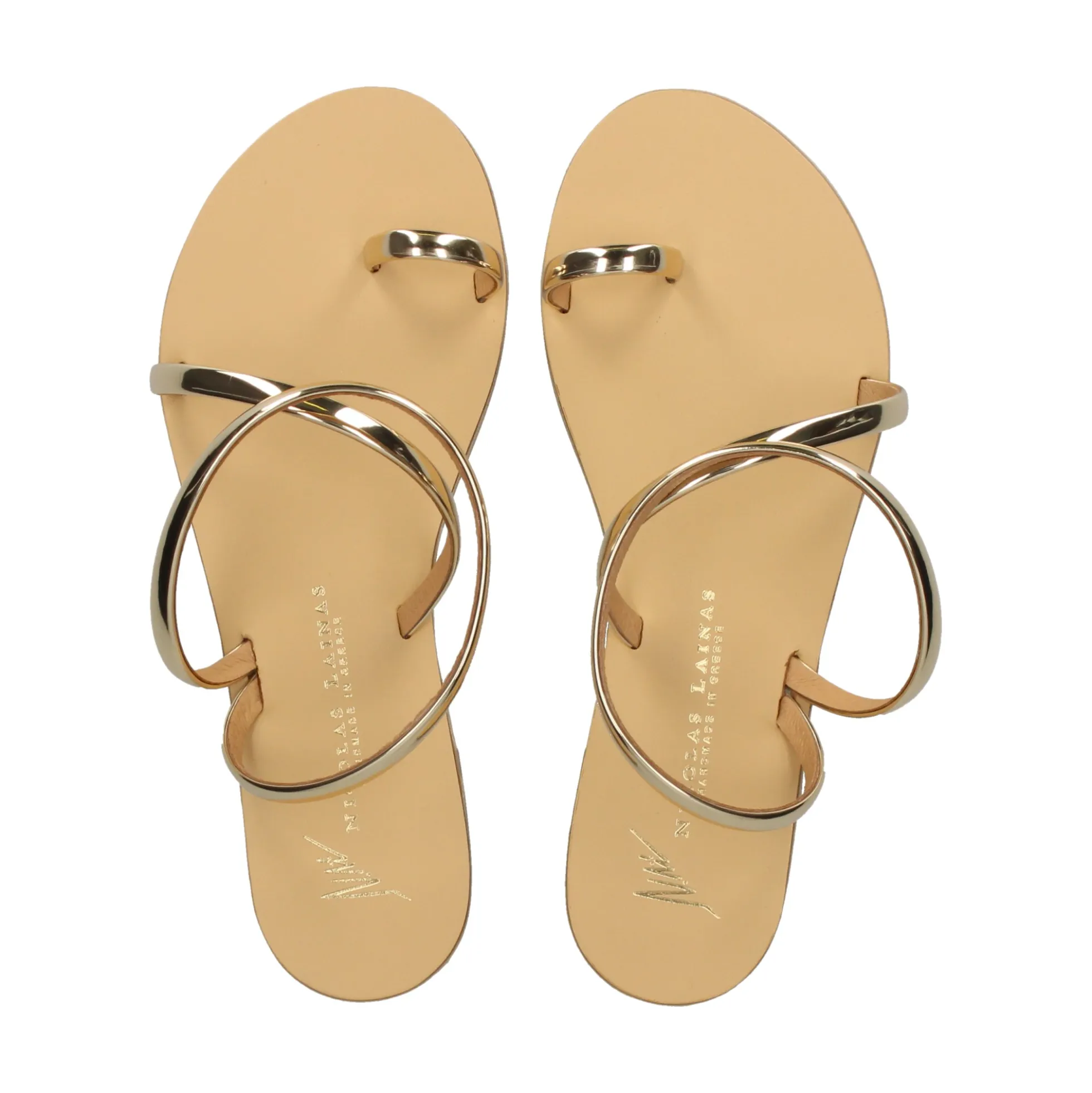 NICOLAS LAINAS Sandalias planas de Mujer 63-T ORO
