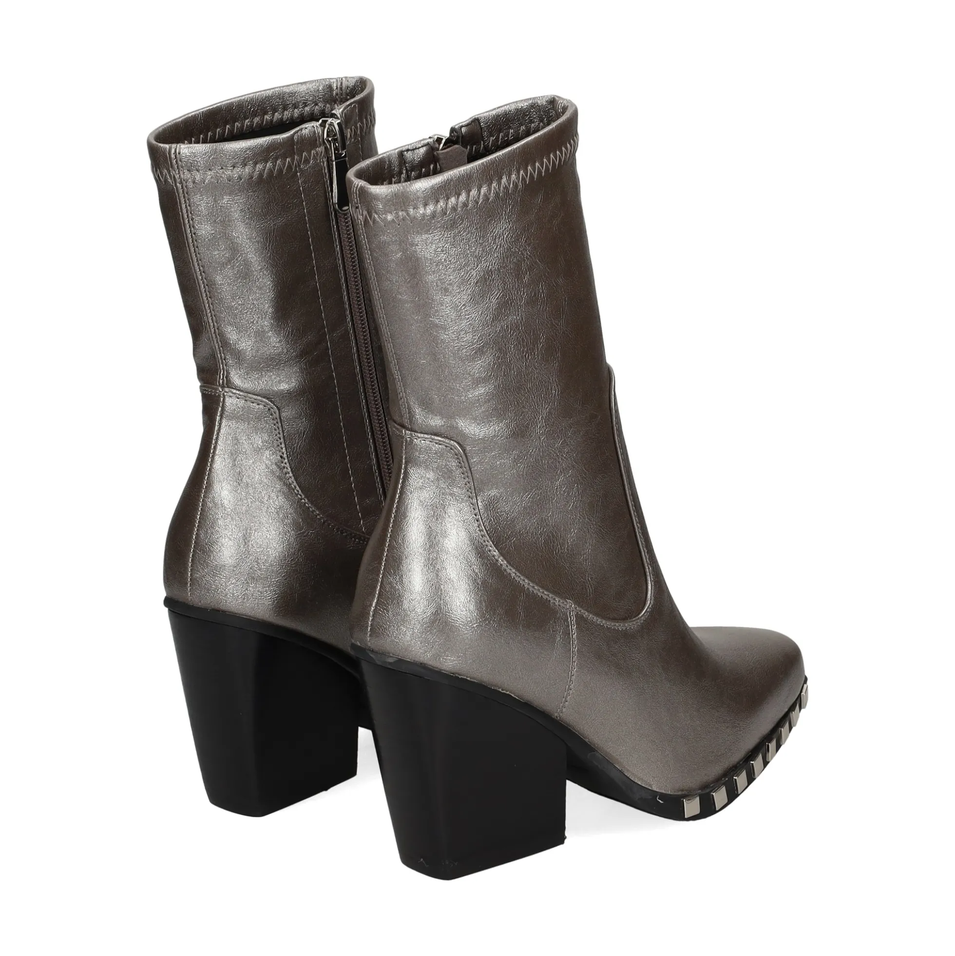 NOA HARMON Botines con tacón de Mujer 009095 0097 PLATA VIEJ