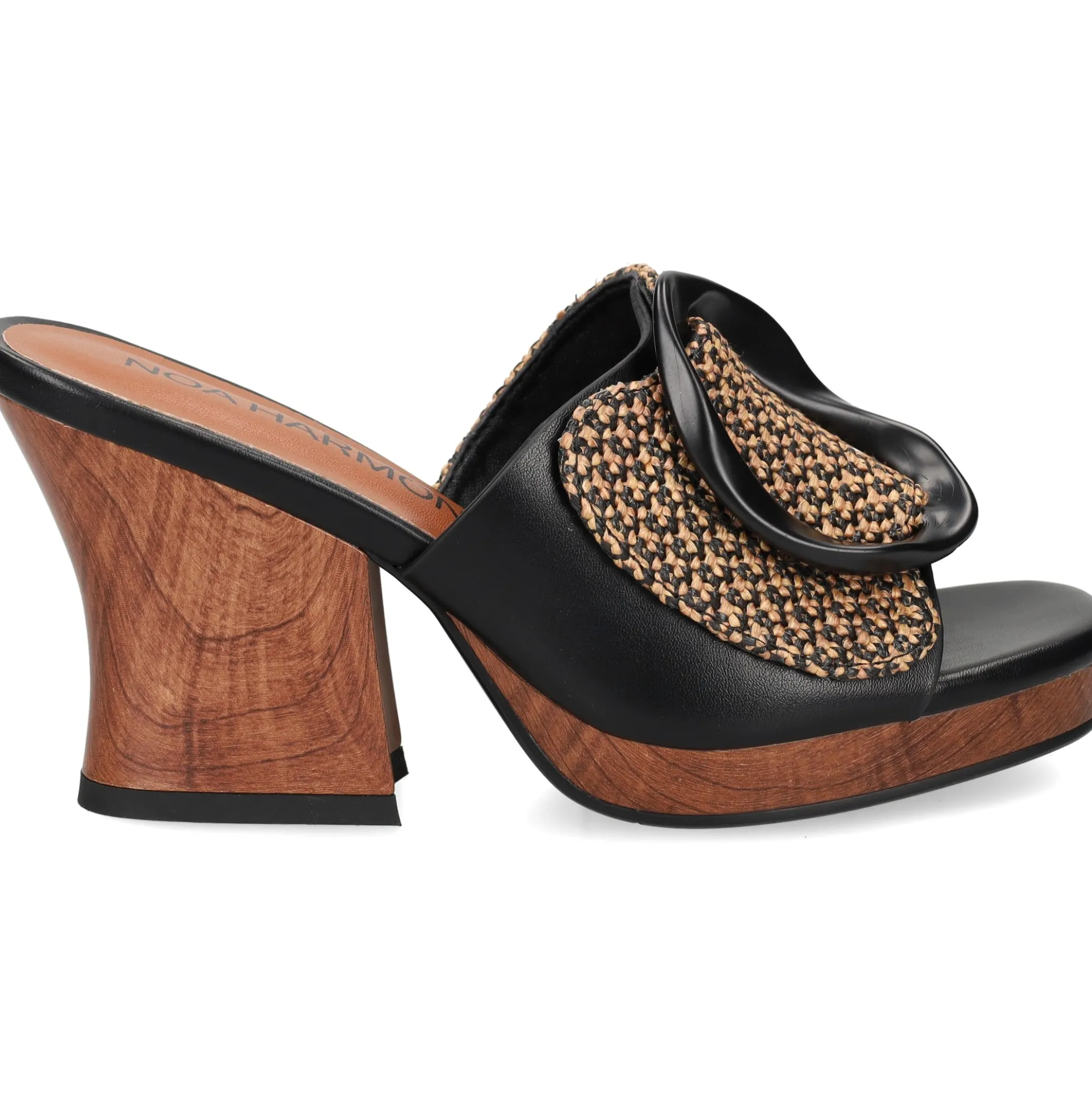 NOA HARMON Sandalias con plataforma de Mujer 009660-0067 NEGRO-CUERO