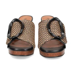 NOA HARMON Sandalias con plataforma de Mujer 009660-0067 NEGRO-CUERO