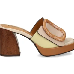NOA HARMON Sandalias con plataforma de Mujer 009677-0M28 TAUPE MULTI