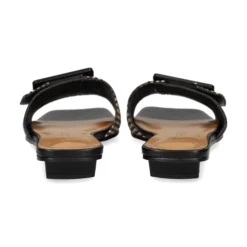 NOA HARMON Sandalias planas de Mujer 008967-0067 NEGRO-CUERO