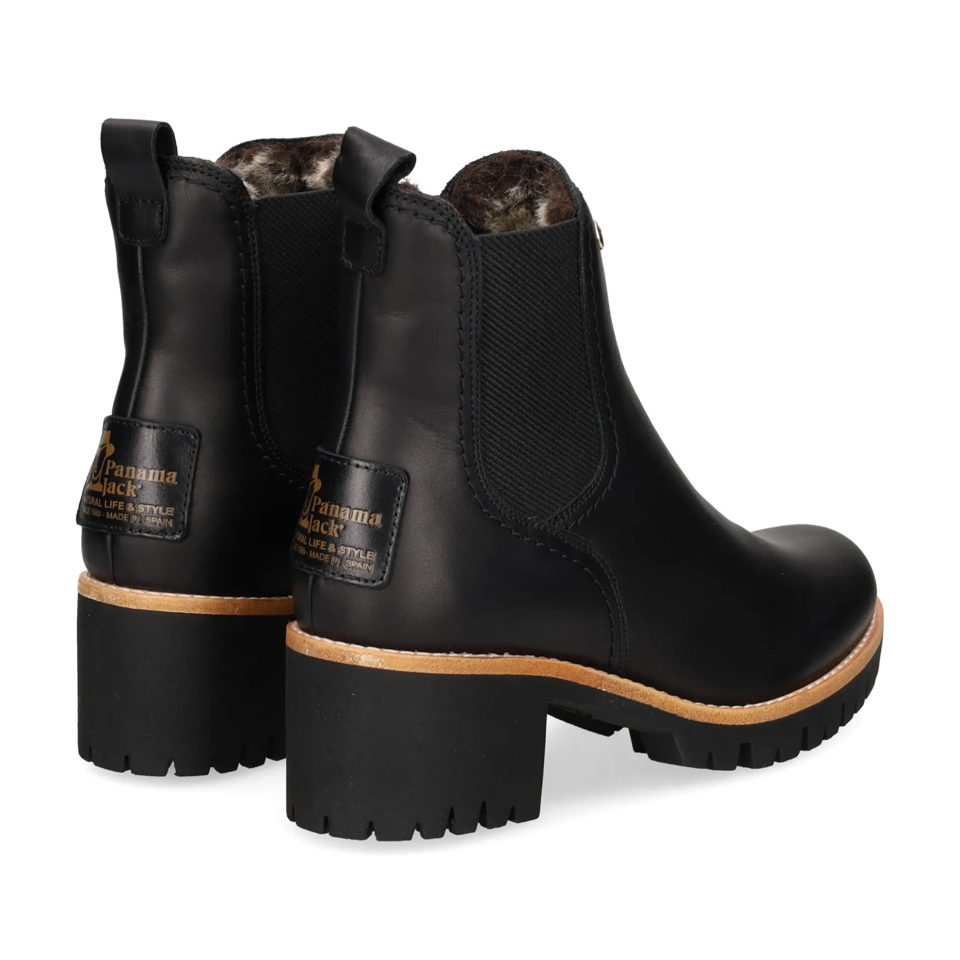 PANAMA JACK Botines con tacón de Mujer PIA B1 NEGRO