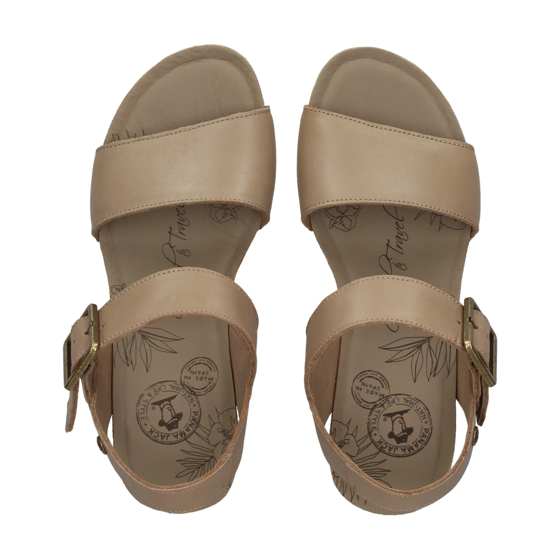 PANAMA JACK Sandalias cuña de Mujer Vega B4 TAUPE