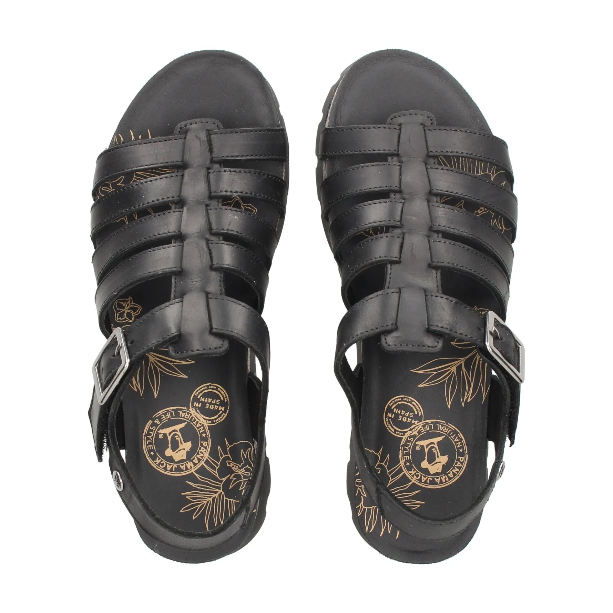 PANAMA JACK Sandalias planas de Mujer Sasha B1 NEGRO