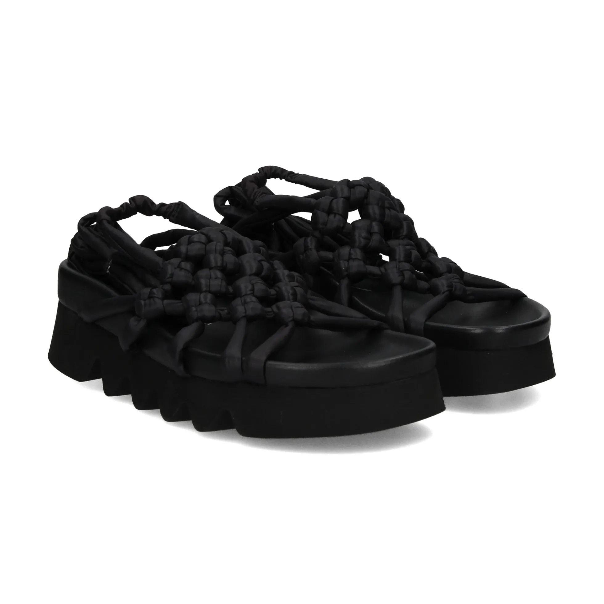 PATRIZIA BONFANTI Sandalias planas de Mujer ALISON COTTON NERO