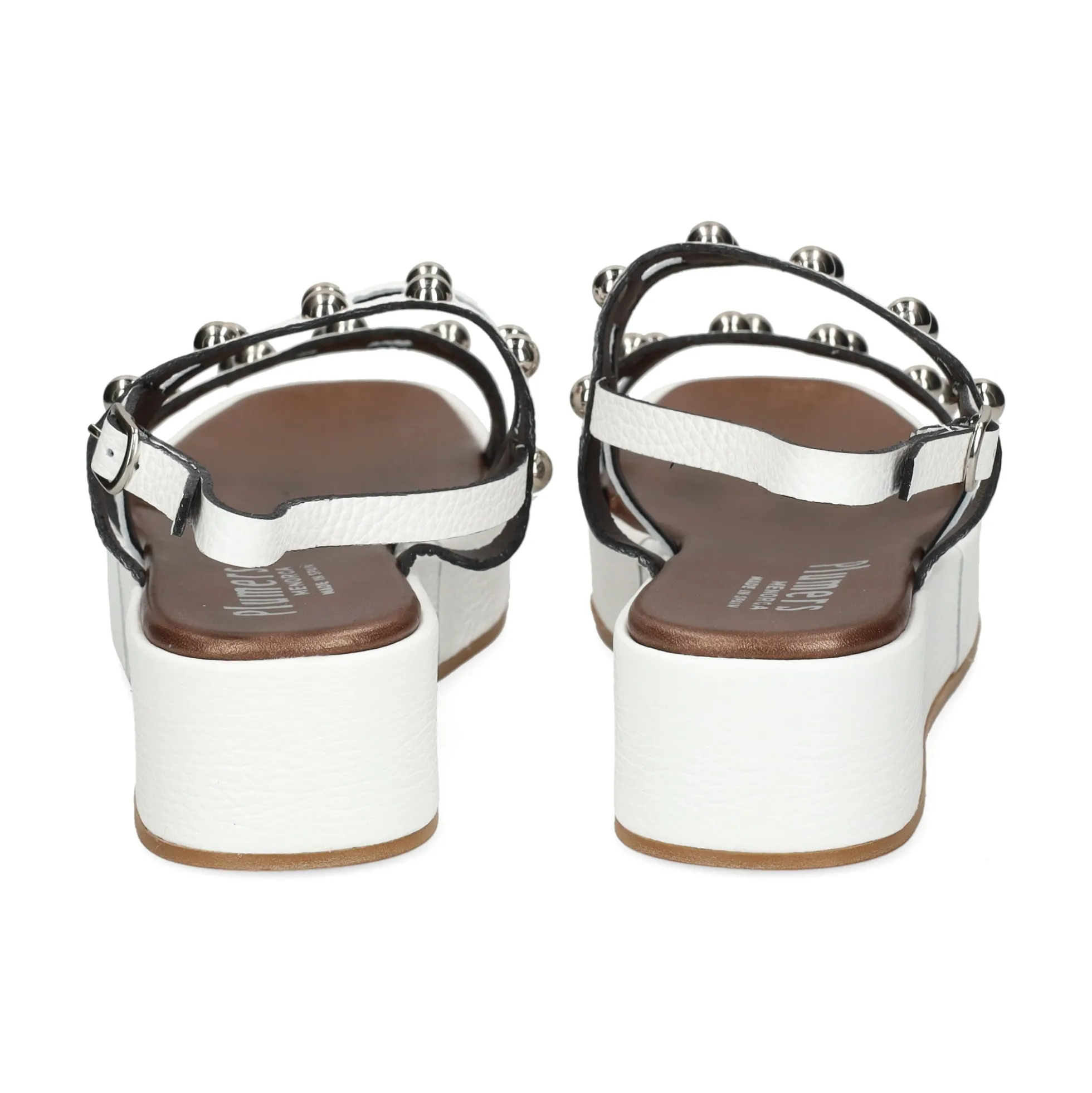 PLUMERS Sandalias con plataforma de Mujer 3762 BLANCO