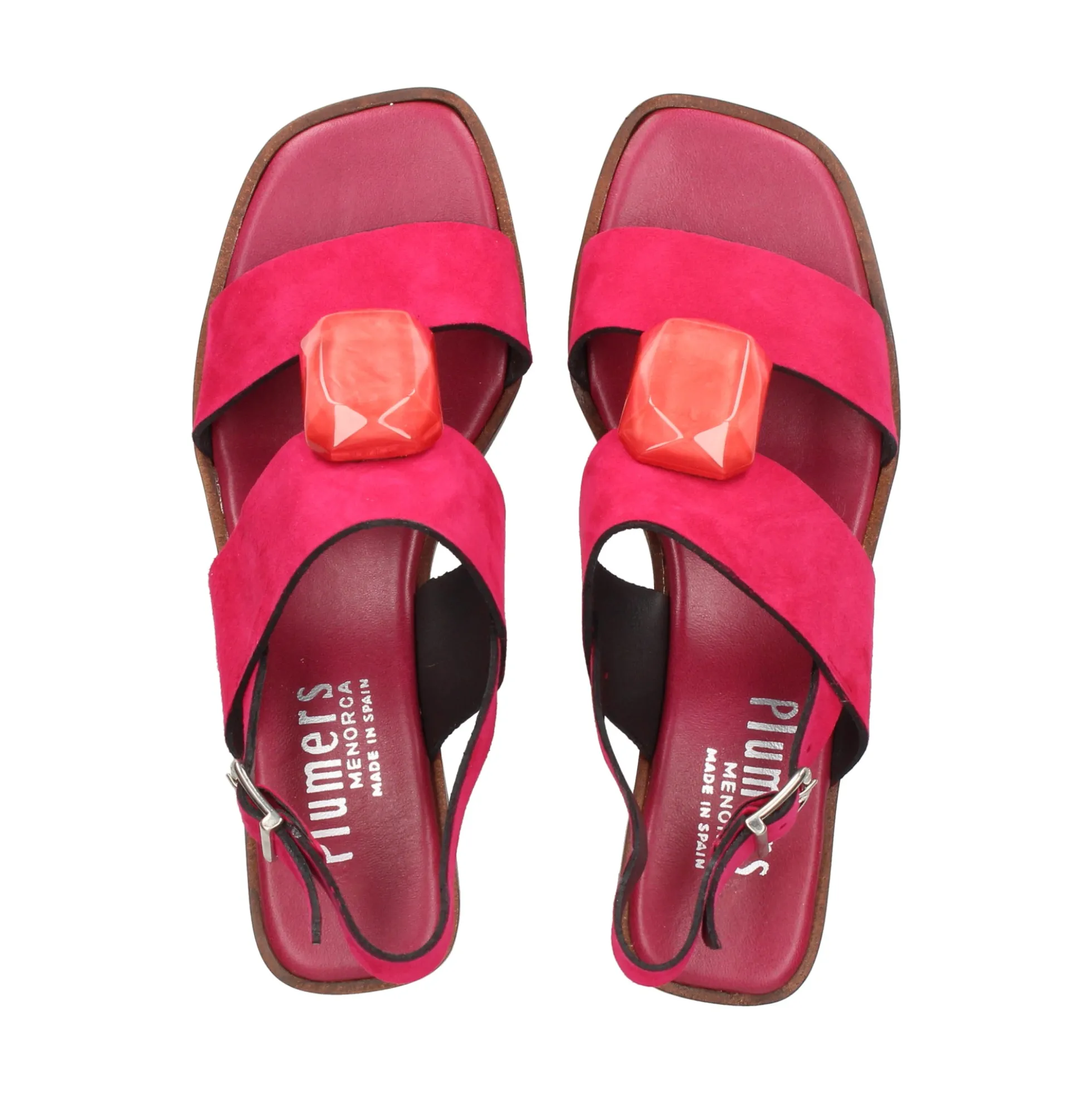 PLUMERS Sandalias con tacón de Mujer 3821 604 FUCSIA