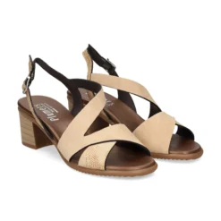 PLUMERS Sandalias con tacón de Mujer 3823 CAMEL