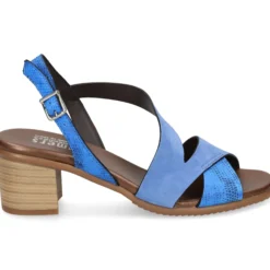 PLUMERS Sandalias con tacón de Mujer 3823 JEANS