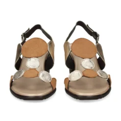 PLUMERS Sandalias con tacón de Mujer 3966 CUERO/PLATINO