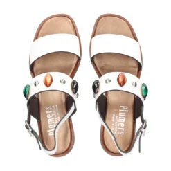PLUMERS Sandalias con tacón de Mujer 3956 BLANCO