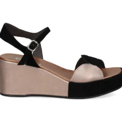PLUMERS Sandalias cuña de Mujer 3796 NEGRO/BRONCE