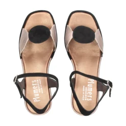 PLUMERS Sandalias cuña de Mujer 3796 NEGRO/BRONCE