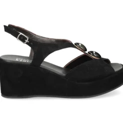 PLUMERS Sandalias cuña de Mujer 3950 NEGRO