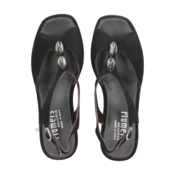 PLUMERS Sandalias cuña de Mujer 3950 NEGRO