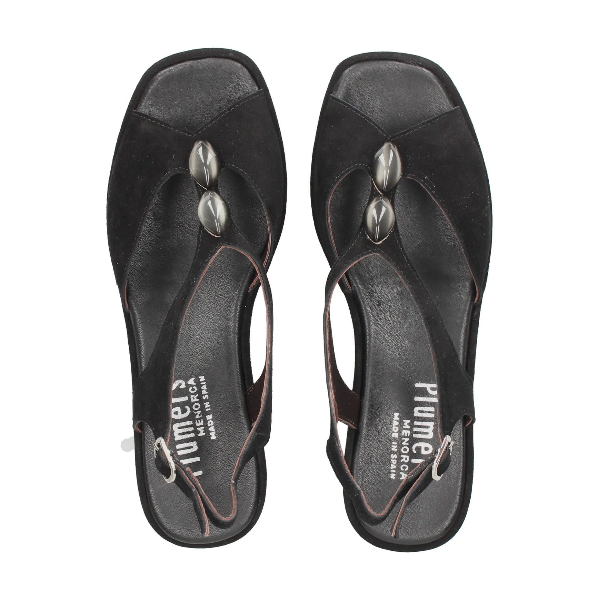 PLUMERS Sandalias cuña de Mujer 3950 NEGRO