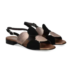 PLUMERS Sandalias planas de Mujer 3612 NEGRO/BRONCE