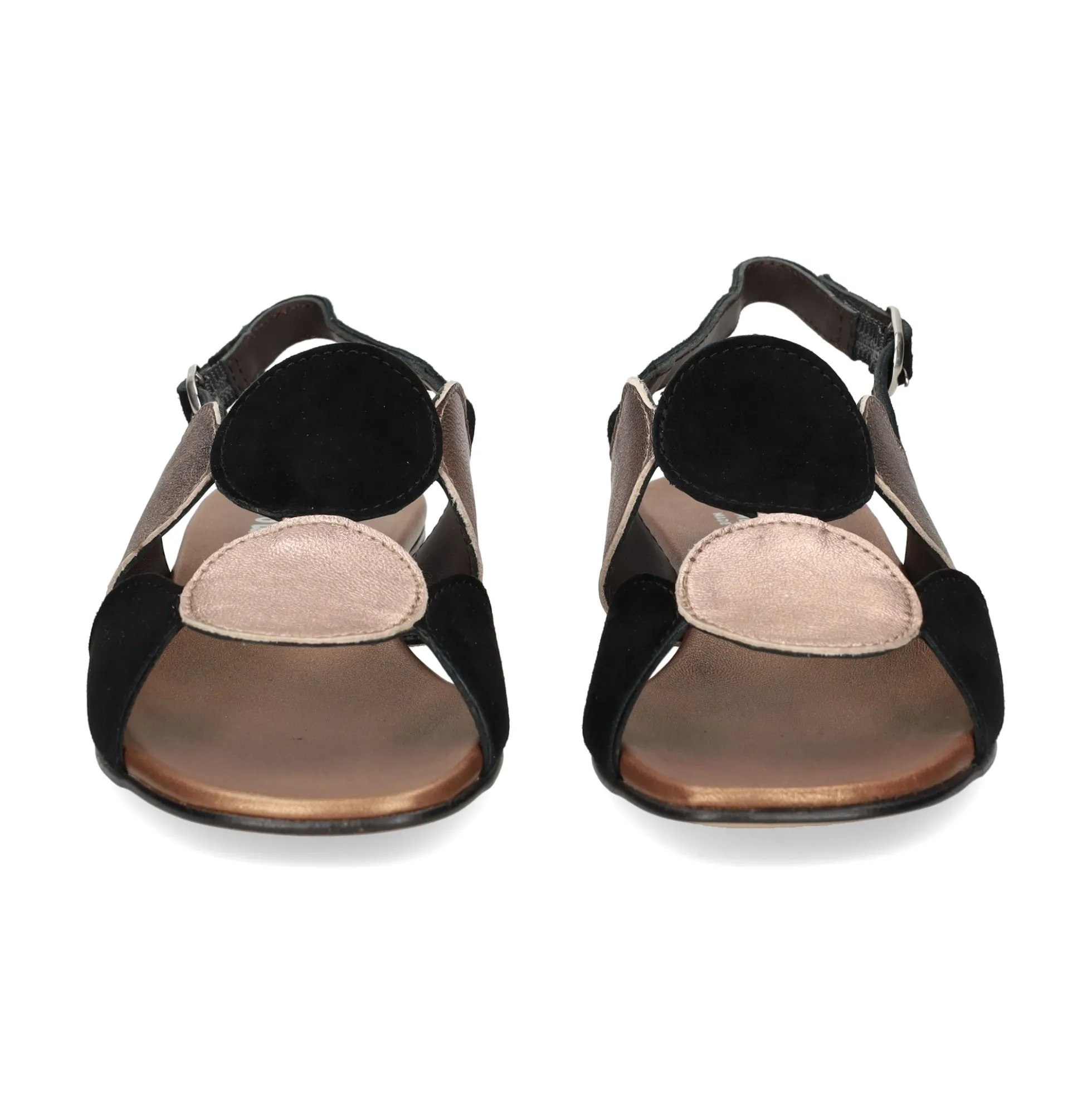 PLUMERS Sandalias planas de Mujer 3612 NEGRO/BRONCE