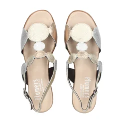 PLUMERS Sandalias planas de Mujer 3914 PLATINO