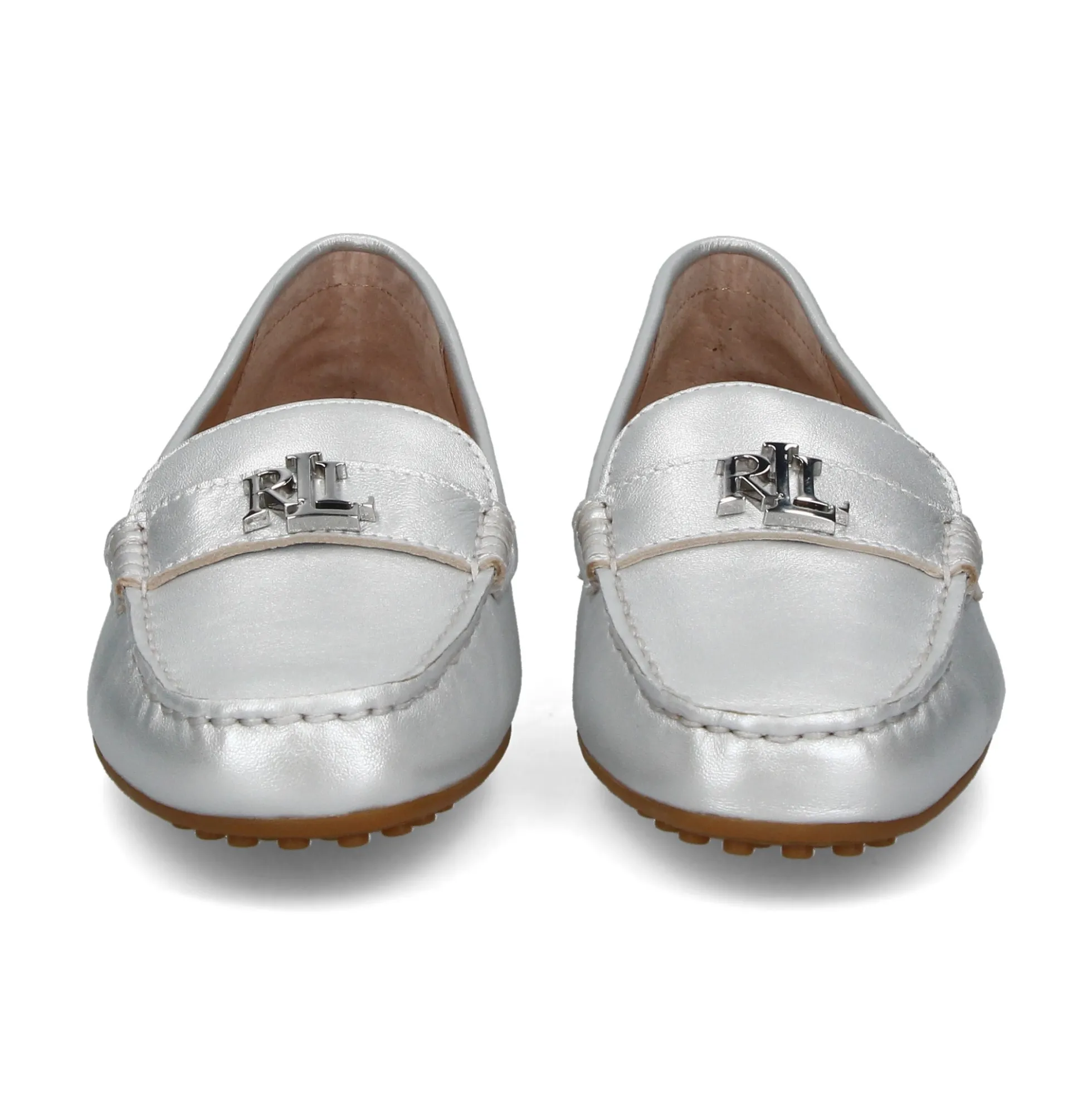 POLO RALPH LAUREN Mocasines de Mujer BARNSBURY 001 BRIGHT SILV