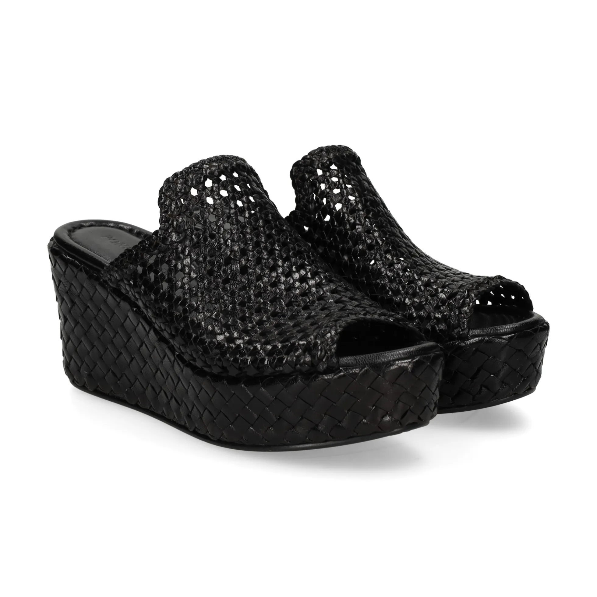 PONS QUINTANA Sandalias cuña de Mujer 9864.T00 09 NEGRO