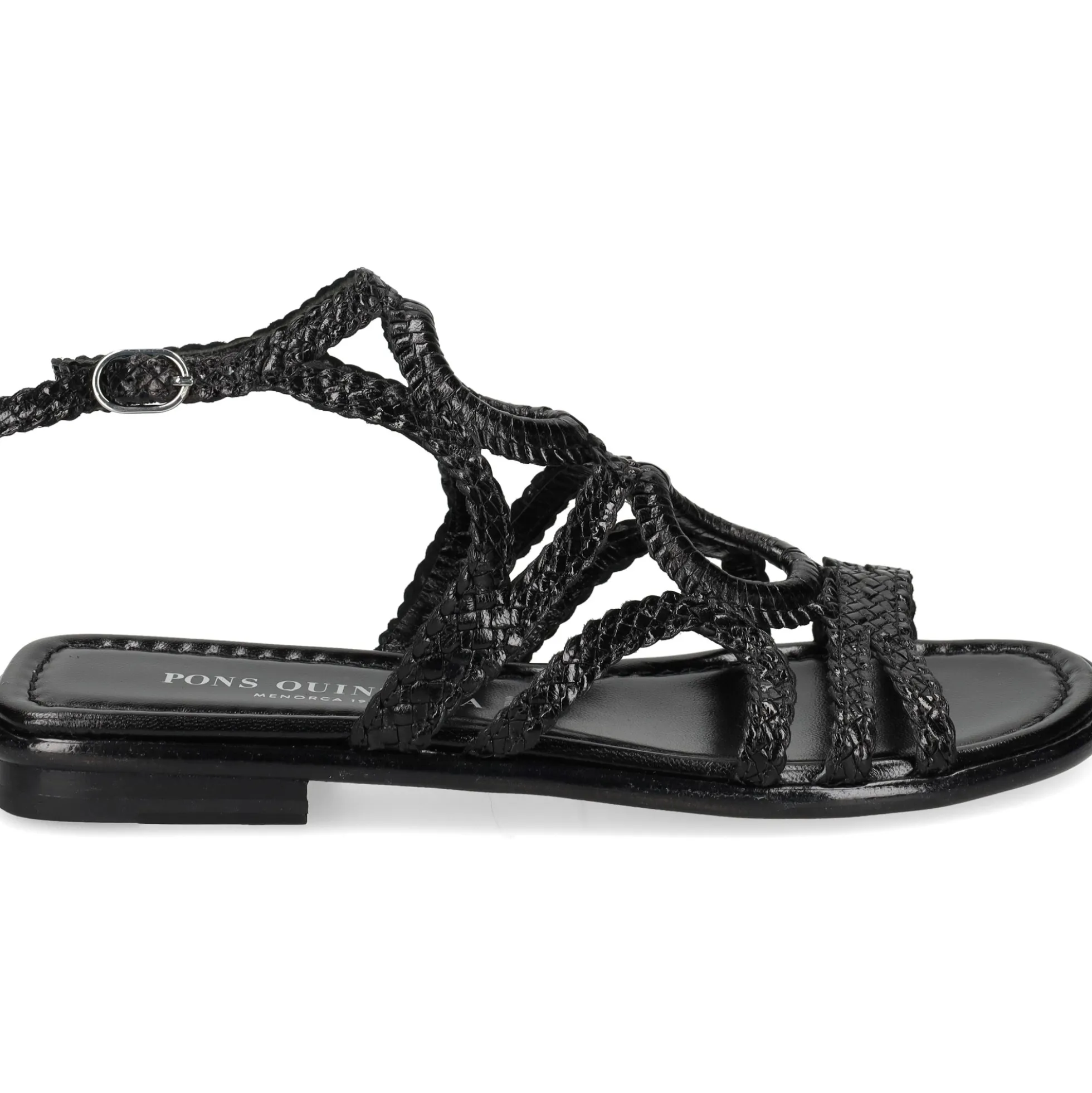PONS QUINTANA Sandalias planas de Mujer 9759.000 NEGRO