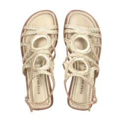 PONS QUINTANA Sandalias planas de Mujer 9759.000 PLATINO