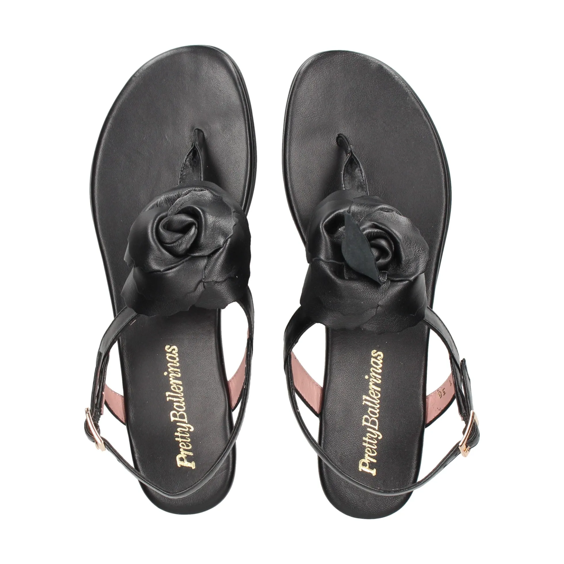 PRETTY BALLERINAS Sandalias planas de Mujer 51.023 NEGRO