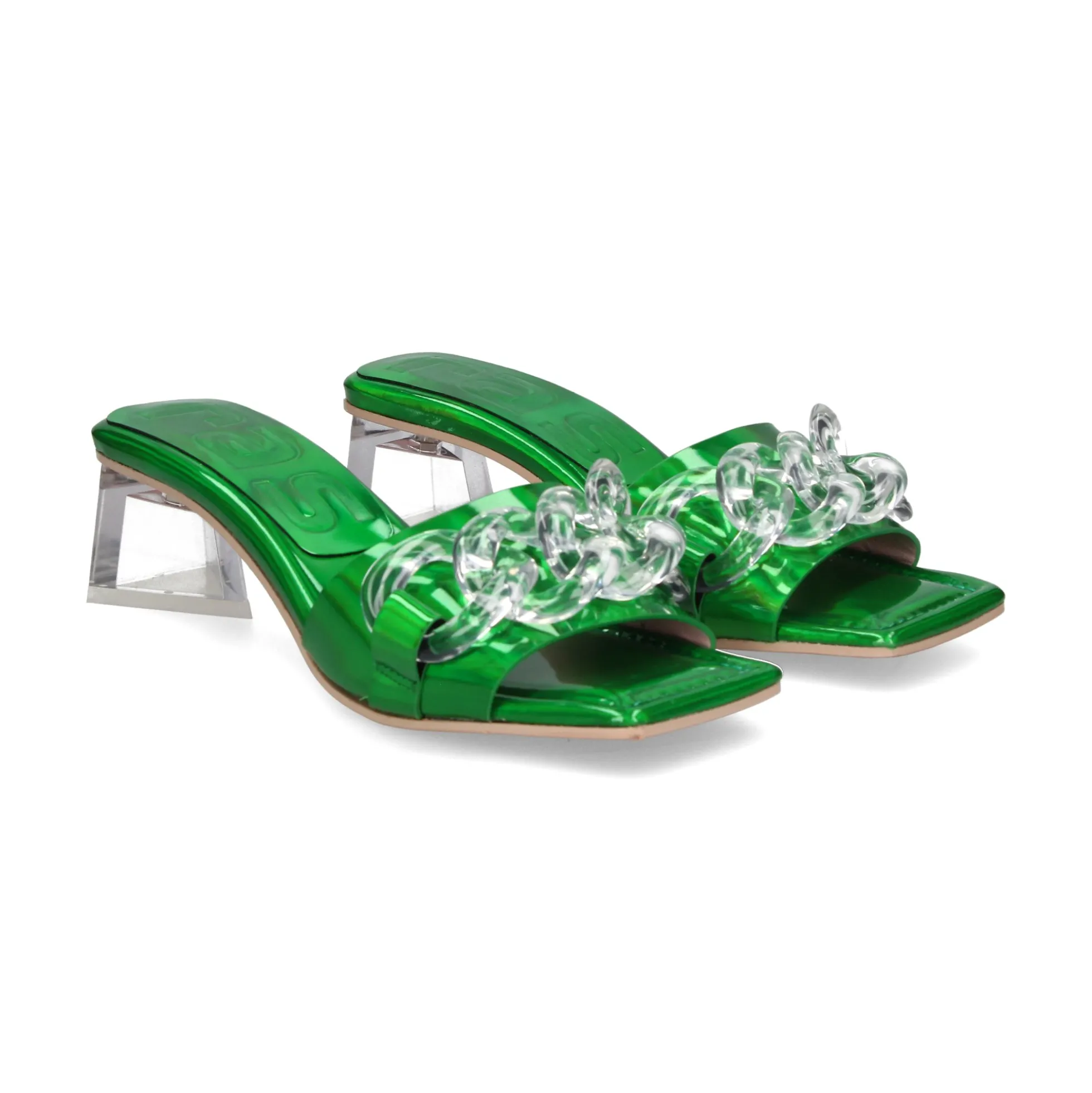 RAS Sandalias con tacón de Mujer 7128 GLOOM GREEN