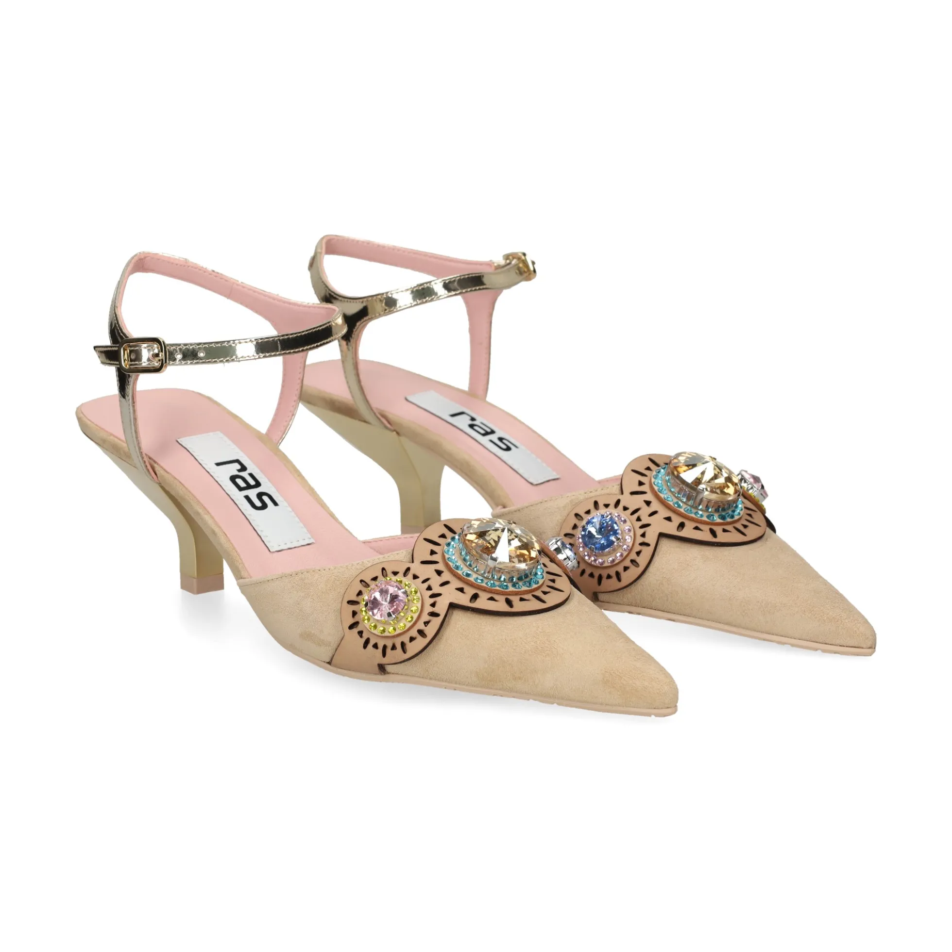 RAS Zapatos de tacón medio de Mujer 8471 MIEL