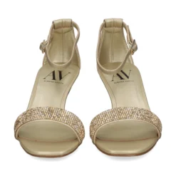 Sandalias con tacón de Mujer AV6728 / 1 PLATINO