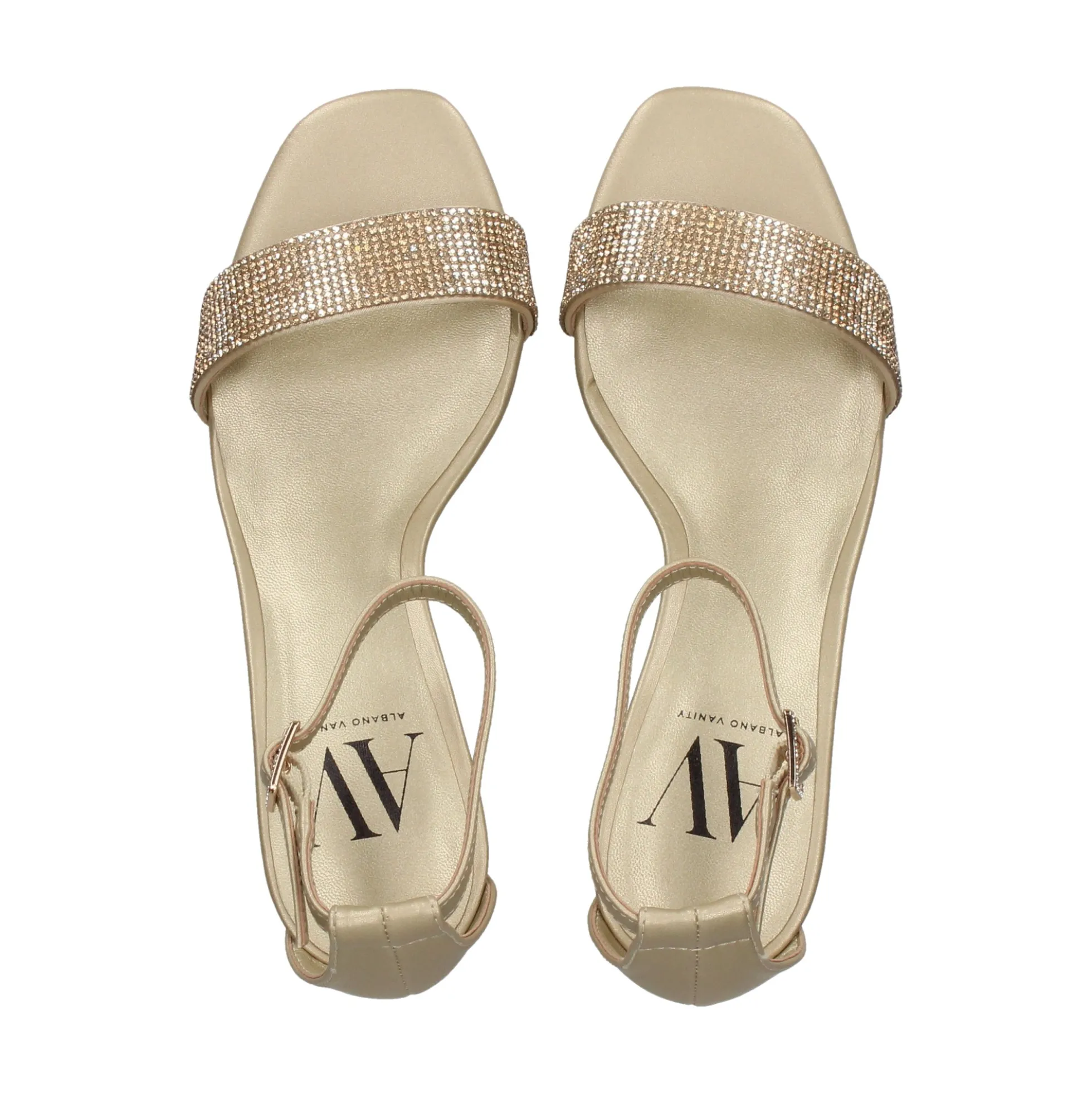 Sandalias con tacón de Mujer AV6728 / 1 PLATINO