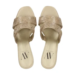 Sandalias con tacón de Mujer AV6723 / 1 PLATINO