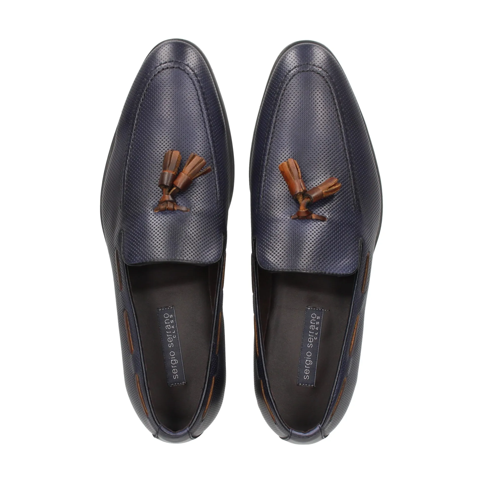 SERGIO SERRANO Mocasines de Hombre 5823 MARINO/CUERO
