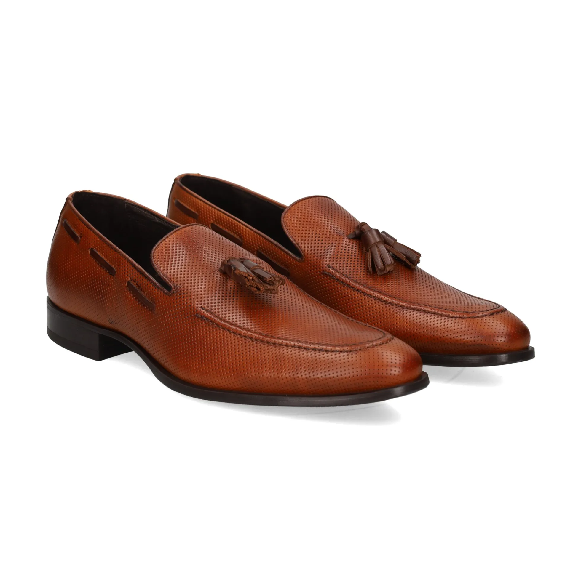 SERGIO SERRANO Mocasines de Hombre 5823 CUERO/MARRON