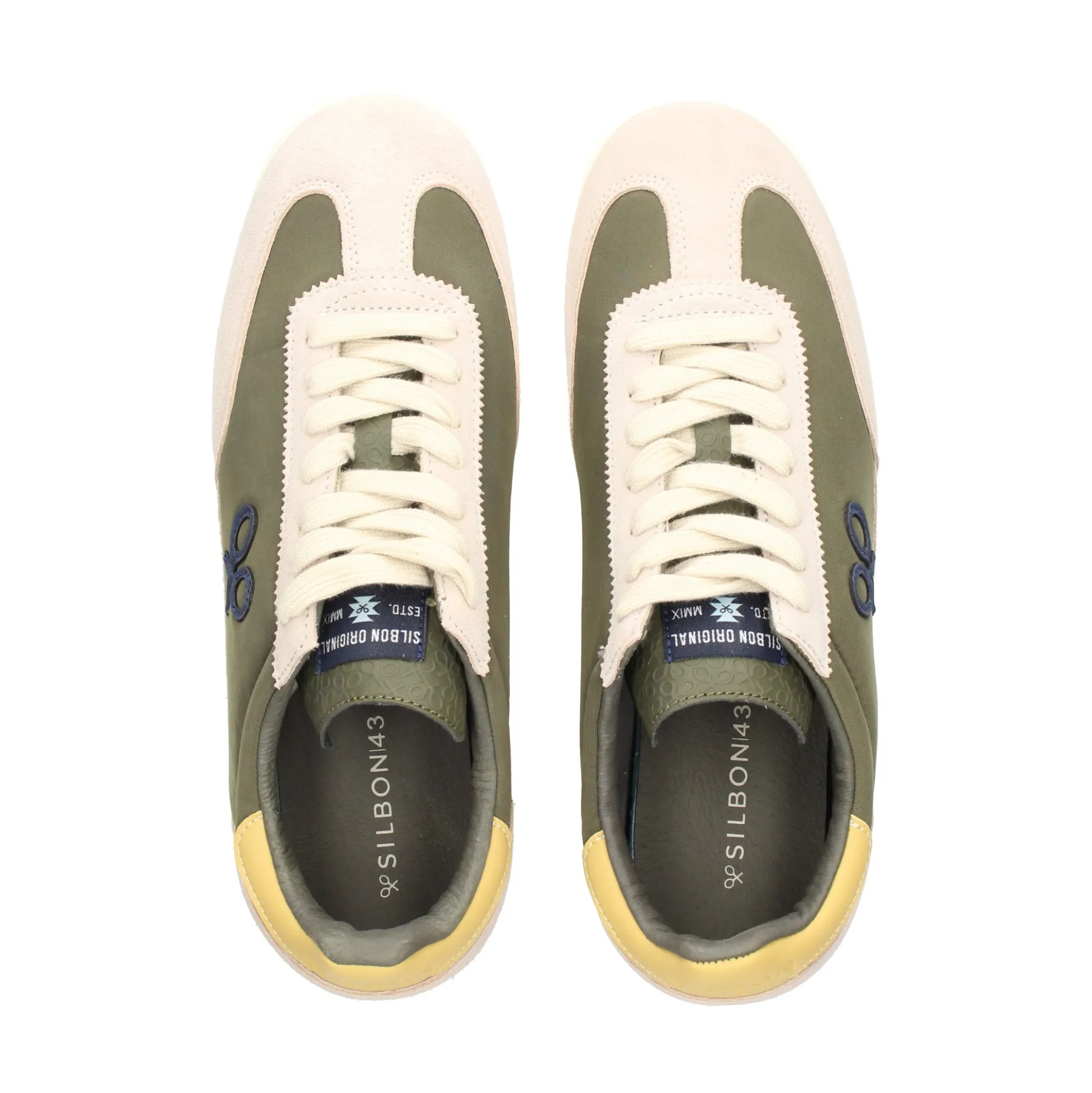 SILBON Zapatillas de Hombre 133637 VERDE BEIGE