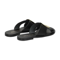 S.PIERO Sandalias planas de Mujer E1-119 NEGRO