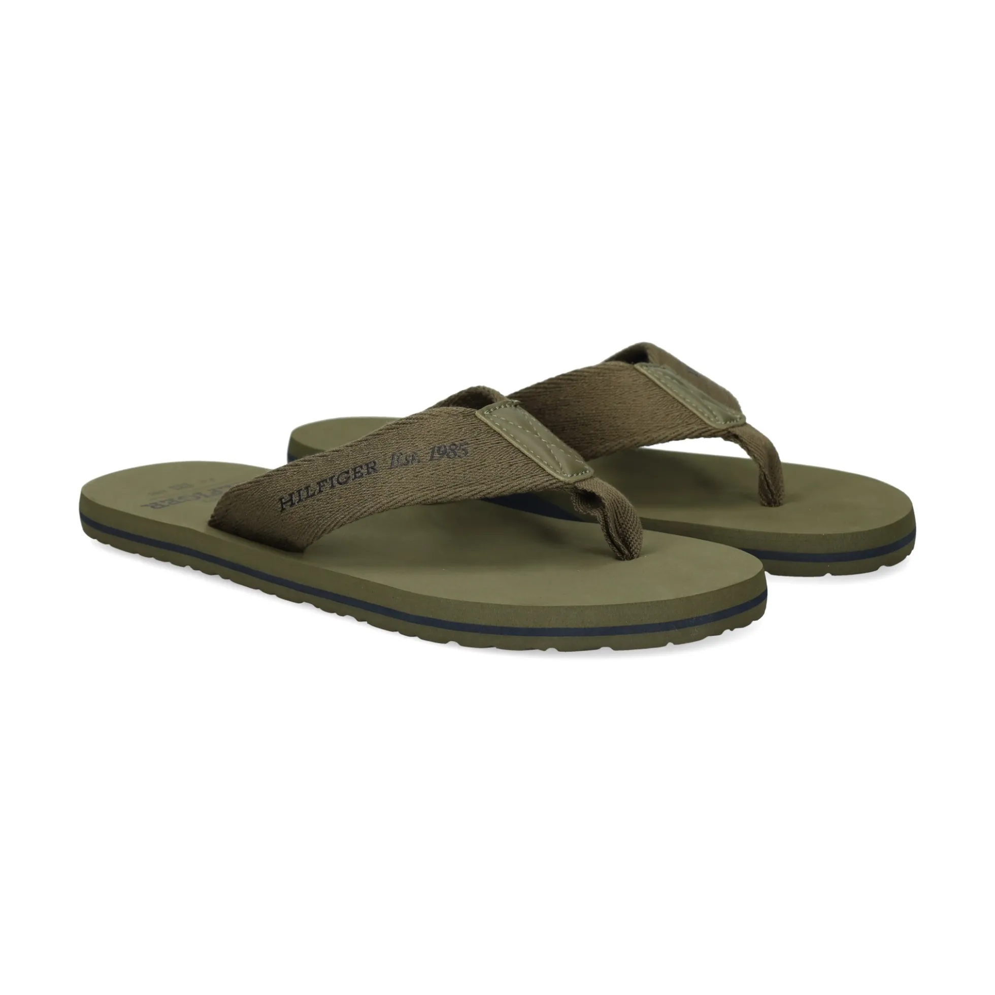 TOMMY HILFIGER Chanclas de Hombre FM0FM05339 RBN ARMY GREEN