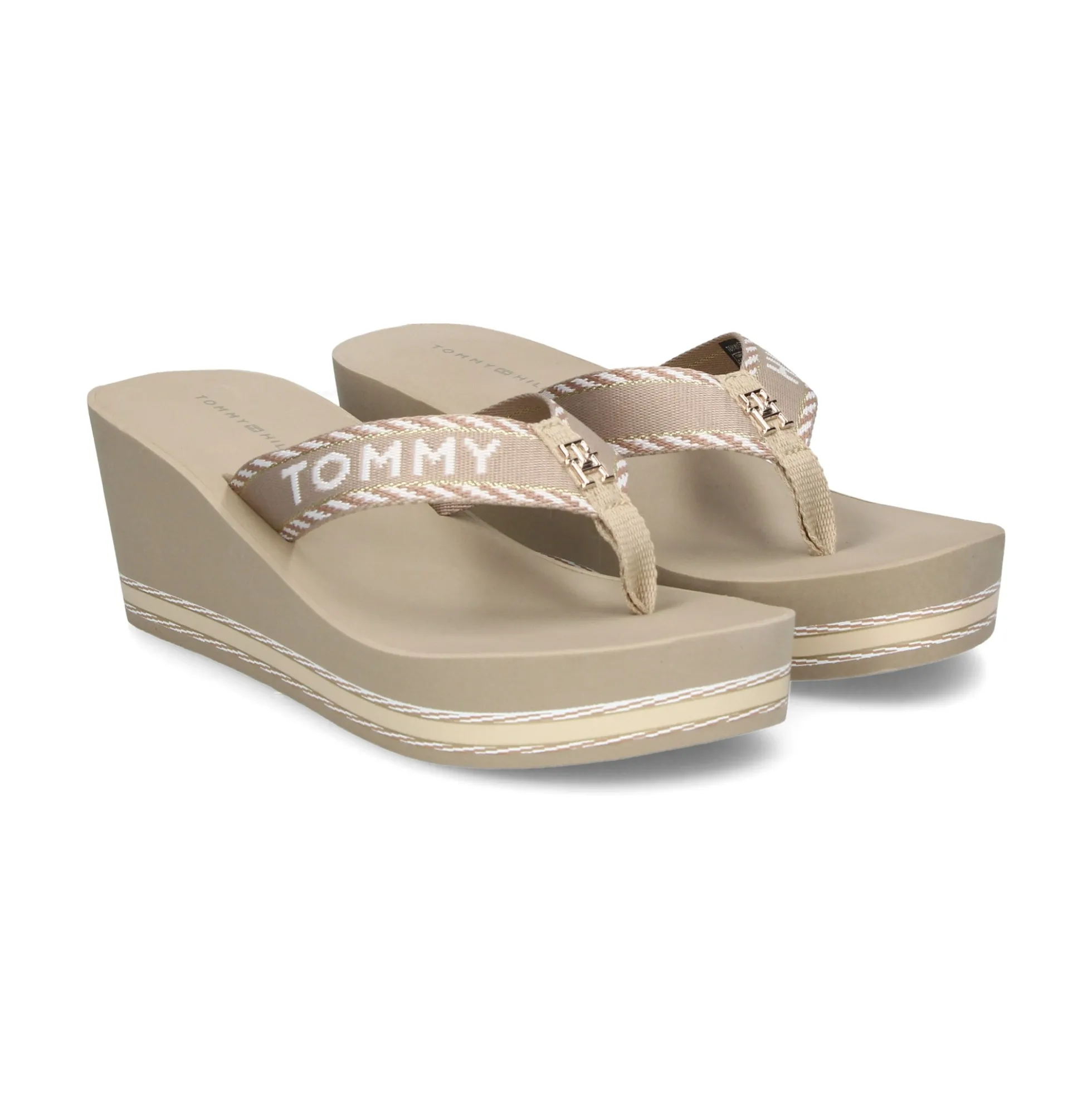 TOMMY HILFIGER Chanclas de Mujer FW0FW07149 RBT SANDALWOOD