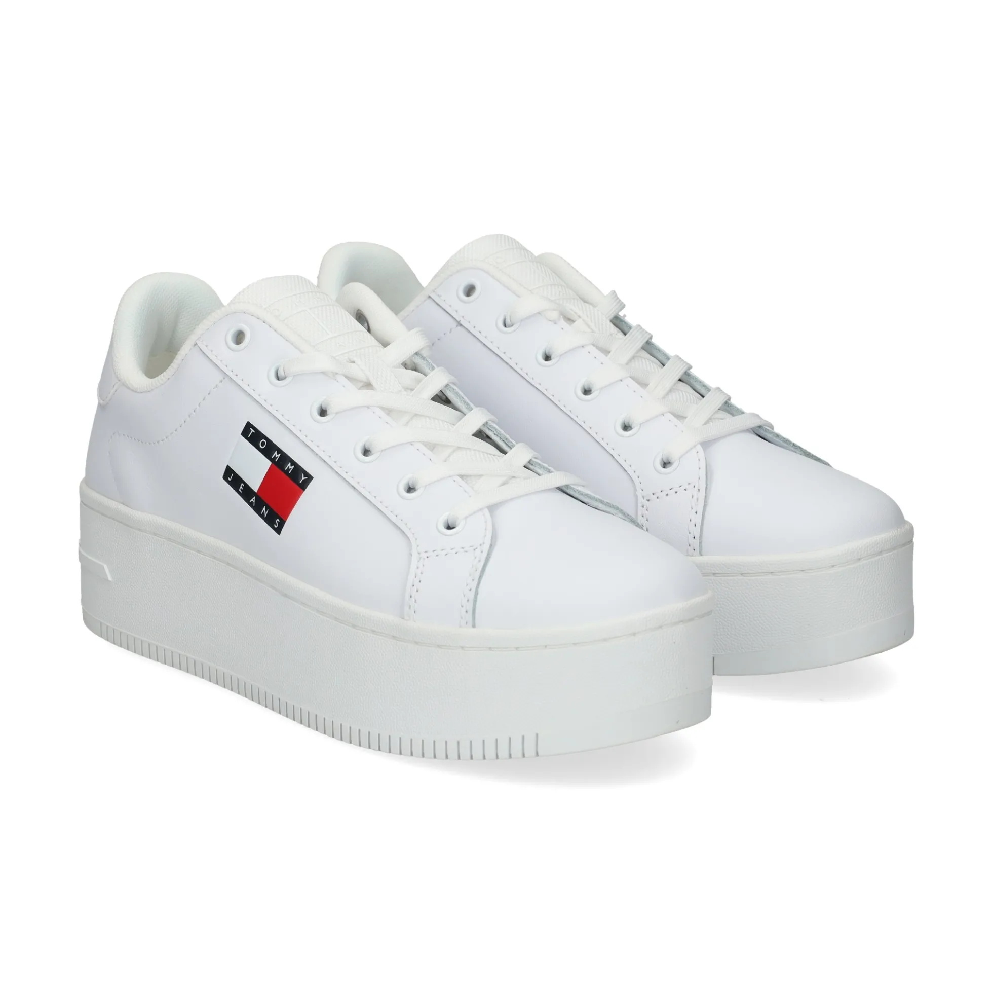 TOMMY HILFIGER Sandalias con plataforma de Mujer EN0EN02518 YBS WHITE