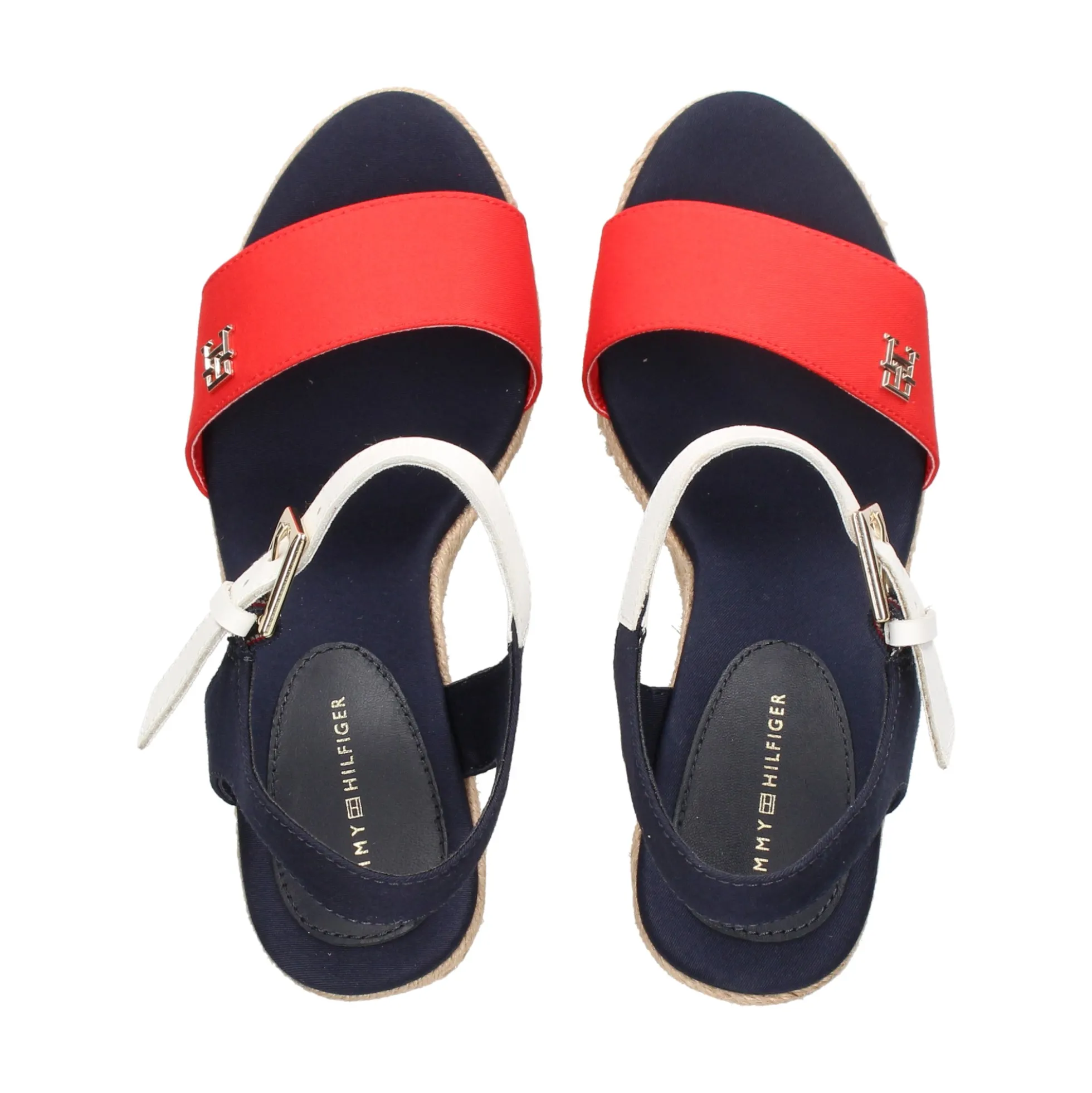 TOMMY HILFIGER Sandalias cuña de Mujer FW0FW08053 0G0 RED WHITE B