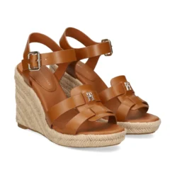 TOMMY HILFIGER Sandalias cuña de Mujer FW0FW07925 GQS COGNAC BROW