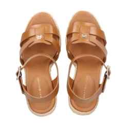 TOMMY HILFIGER Sandalias cuña de Mujer FW0FW07925 GQS COGNAC BROW