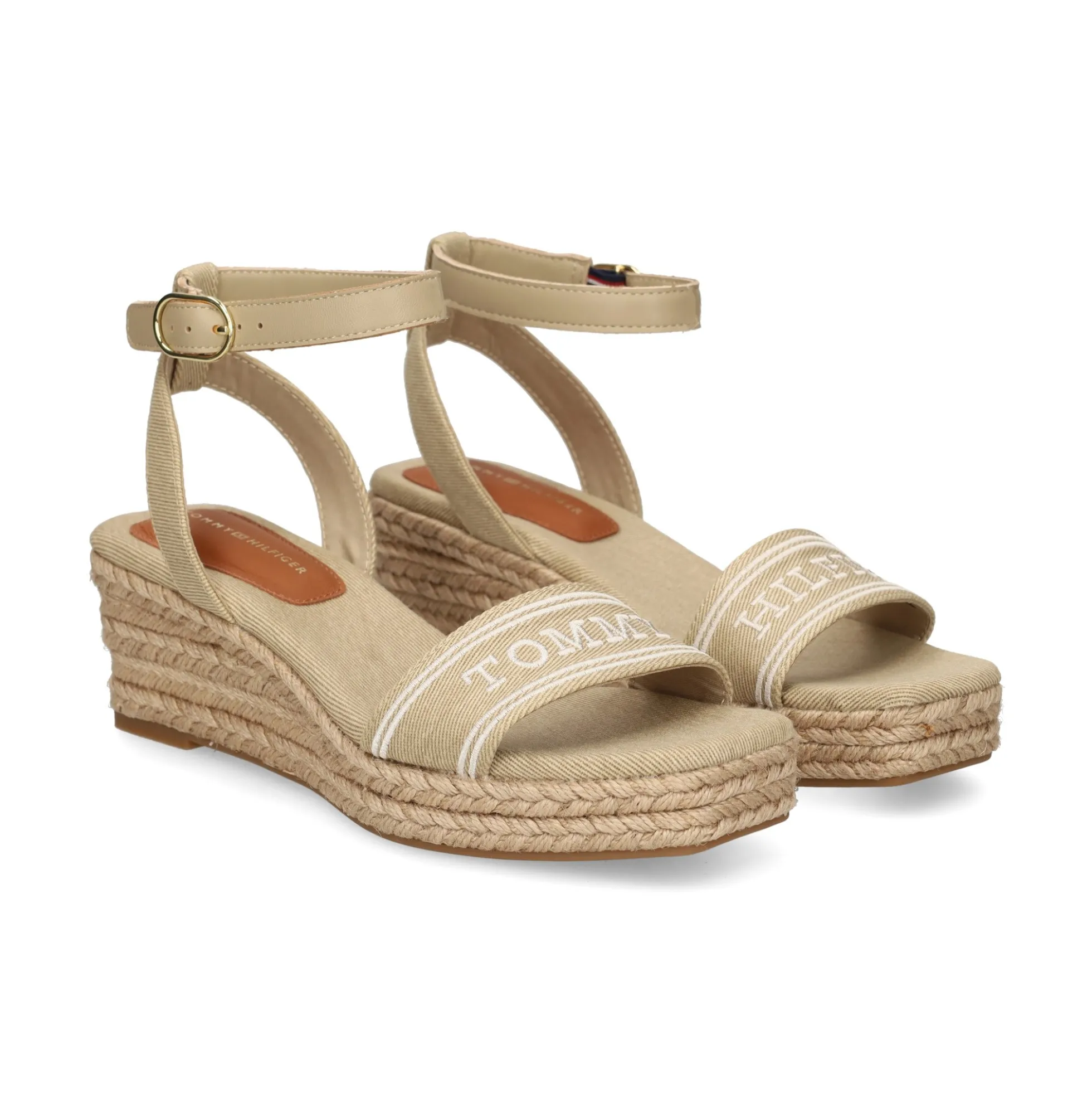 TOMMY HILFIGER Sandalias cuña de Mujer FW0FW08805 ACC HORSERADISH