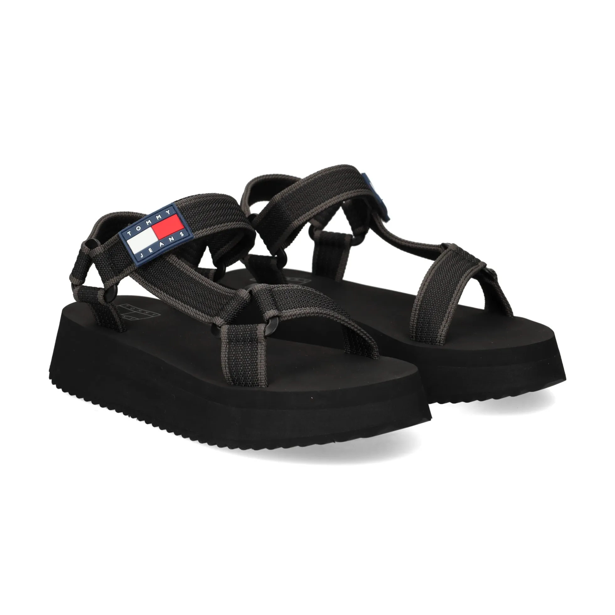 TOMMY HILFIGER Sandalias planas de Mujer EN0EN02747 BDS NEGRO
