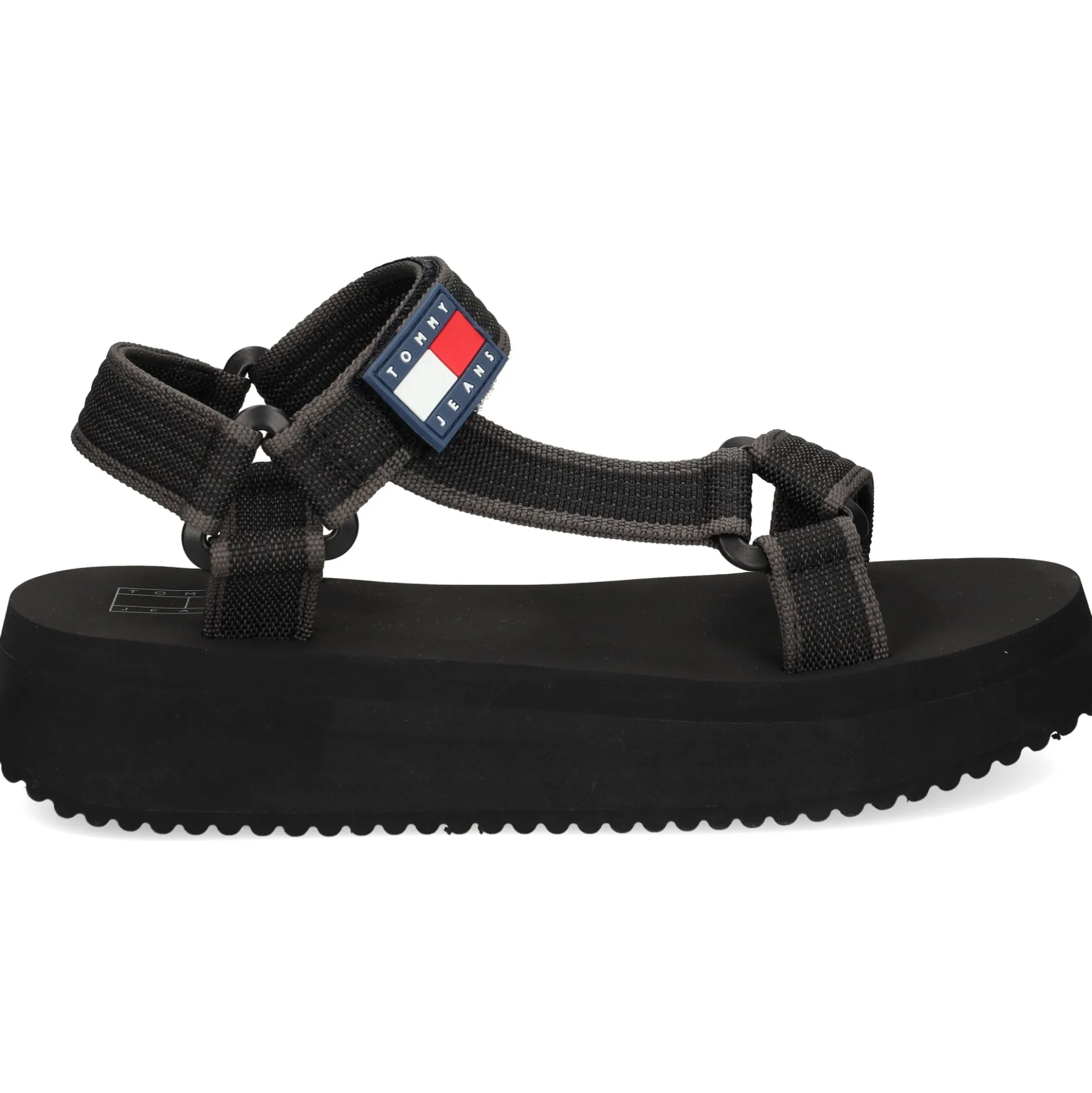 TOMMY HILFIGER Sandalias planas de Mujer EN0EN02747 BDS NEGRO
