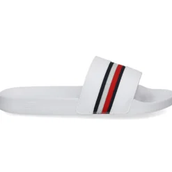 TOMMY HILFIGER Sandalias planas de Mujer FW0FW07555 YBS WHITE