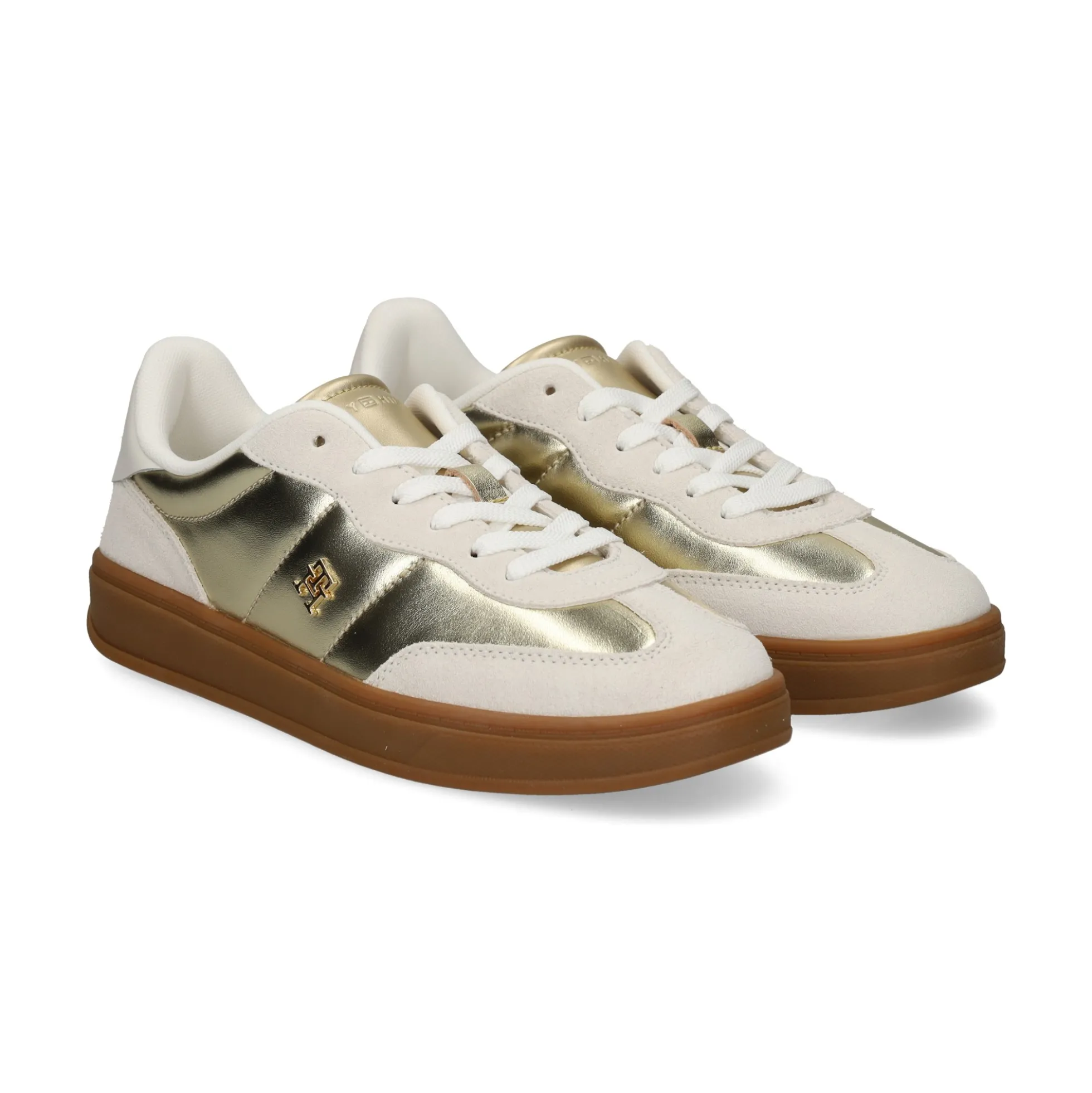 TOMMY HILFIGER Zapatillas de Mujer FW0FW09026 0HT ECRU/GOLD
